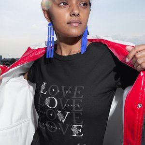Love Black Girls Rock Forever by Janet J Jones Cotton T-Shirts